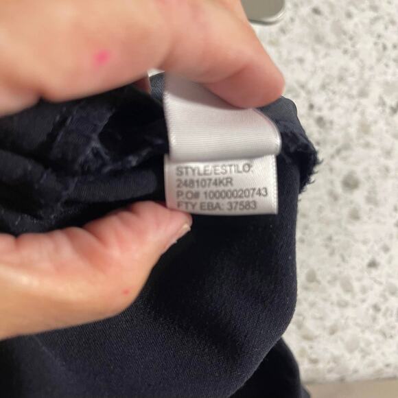 Kim Rogers dress pants women's petite 14 14p blue navy flat front pull on elasti - Picture 9 of 15